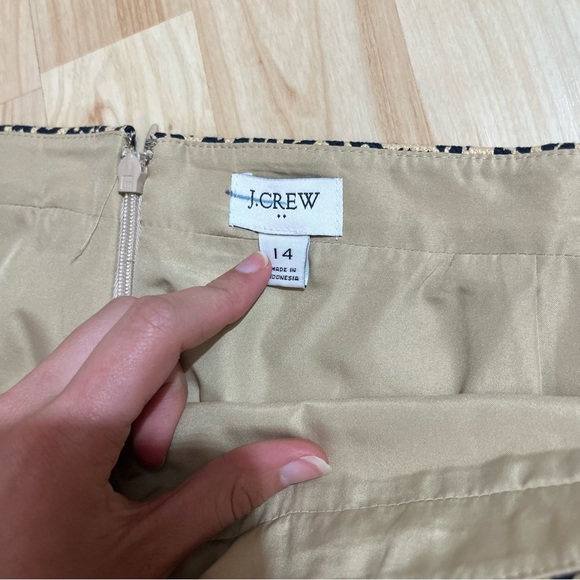 J Crew Womens 100% Cotton leopard print pencil skirt size 14 - Picture 4 of 6